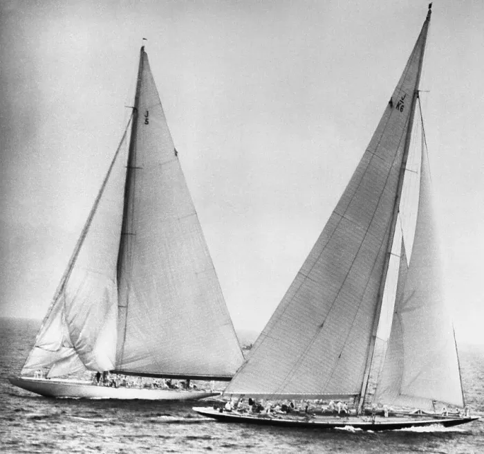 Framed Print : Yachts in America's Cup