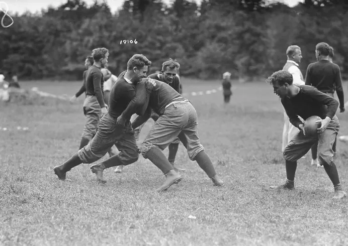 Framed Print : Yale Football Teammates Practicing Framed Print : Yale Football Teammates Practicing