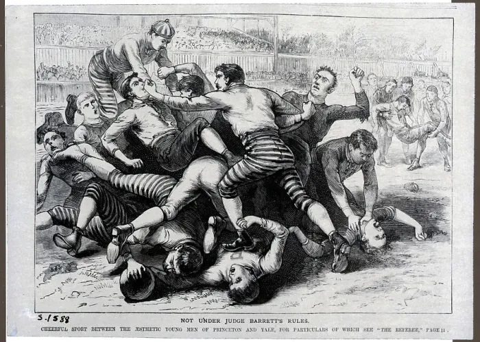Framed Print : Yale and Princeton Battle it Out