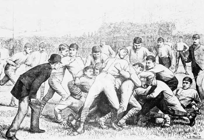 Framed Print : Yale And Princeton Football Match Framed Print : Yale And Princeton Football Match