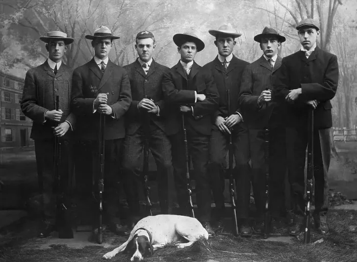 Framed Print : Yale Rifle Team In Full Length Pose Framed Print : Yale Rifle Team In Full Length Pose