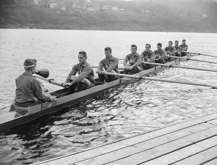 Framed Print : Yale Rowing Team in Action Framed Print : Yale Rowing Team in Action