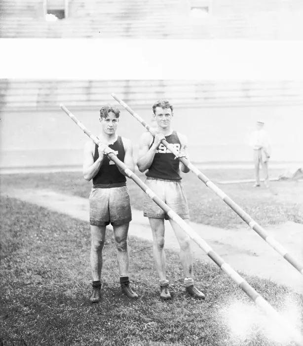 Framed Print : Yale University Pole Vaulters Framed Print : Yale University Pole Vaulters