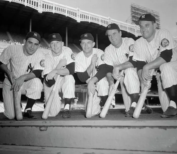 Framed Print : Yankee Baseball Players Framed Print : Yankee Baseball Players