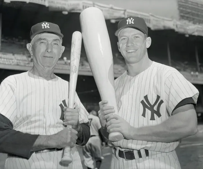 Framed Print : Yankee Sluggers Frank Baker and Mickey Mantle Framed Print : Yankee Sluggers Frank Baker and Mickey Mantle