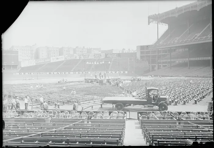 Framed Print : Yankee Stadium Preparing for Fight Framed Print : Yankee Stadium Preparing for Fight