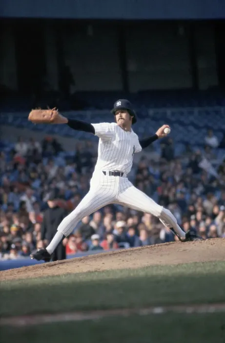 Framed Print : Yankees Pitcher Ron Guidry Pitching During Baseball Game Framed Print : Yankees Pitcher Ron Guidry Pitching During Baseball Game