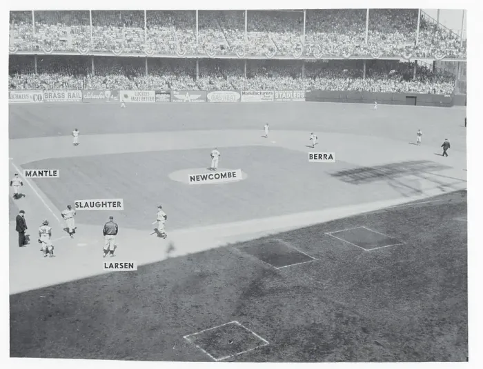 Framed Print : Yankees Playing on Ebbets Field Framed Print : Yankees Playing on Ebbets Field