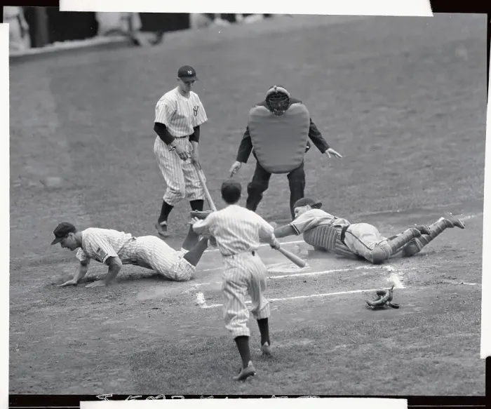 Framed Print : Yankees and St. Louis Baseball Action Framed Print : Yankees and St. Louis Baseball Action