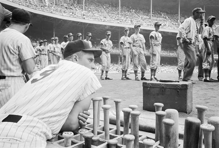 Framed Print : Yanks Slugger Gets The Eye Framed Print : Yanks Slugger Gets The Eye