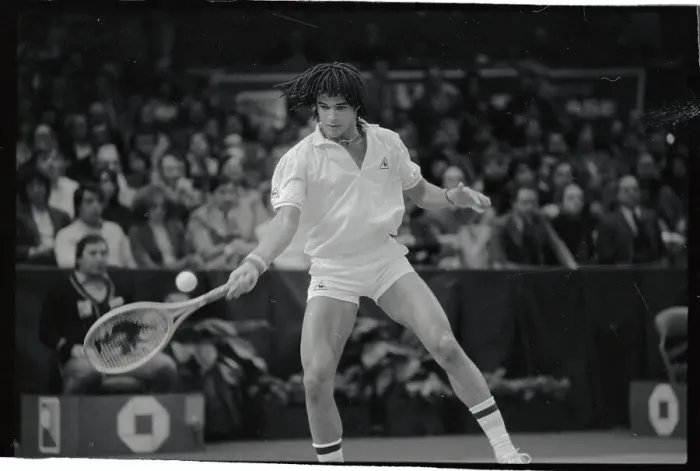 Framed Print : Yannick Noah Playing Tennis Framed Print : Yannick Noah Playing Tennis