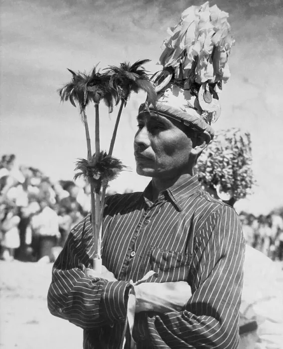 Framed Print : Yaqui Dancer Wearing Costume