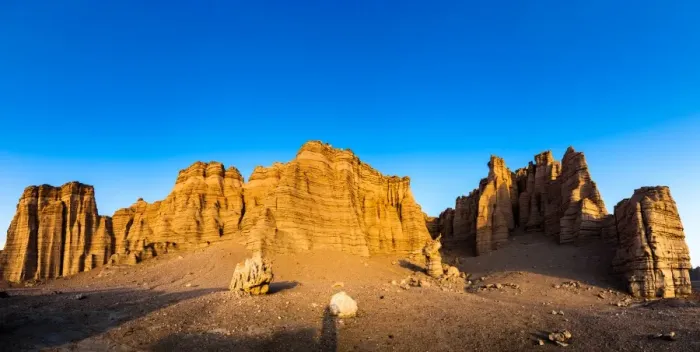 Framed Print : Yardang landform at sunset, Xinajing, China Framed Print : Yardang landform at sunset, Xinajing, China
