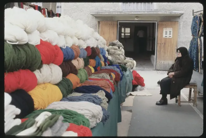 Framed Print : Yarn Shop in Yugoslavia Framed Print : Yarn Shop in Yugoslavia