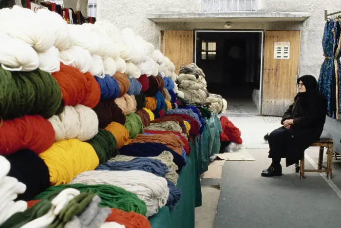 Framed Print : Yarn Stall, Ljubljana Framed Print : Yarn Stall, Ljubljana