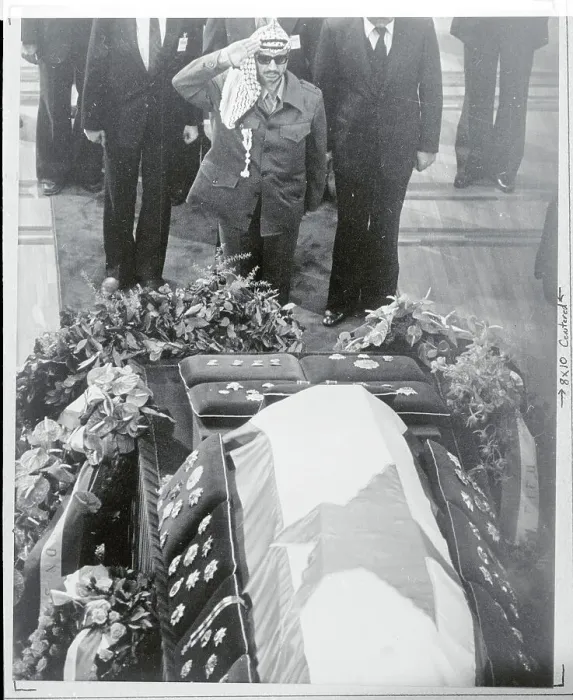 Framed Print : Yassar Arafat Saluting Josip Broz Tito's Coffin Framed Print : Yassar Arafat Saluting Josip Broz Tito's Coffin