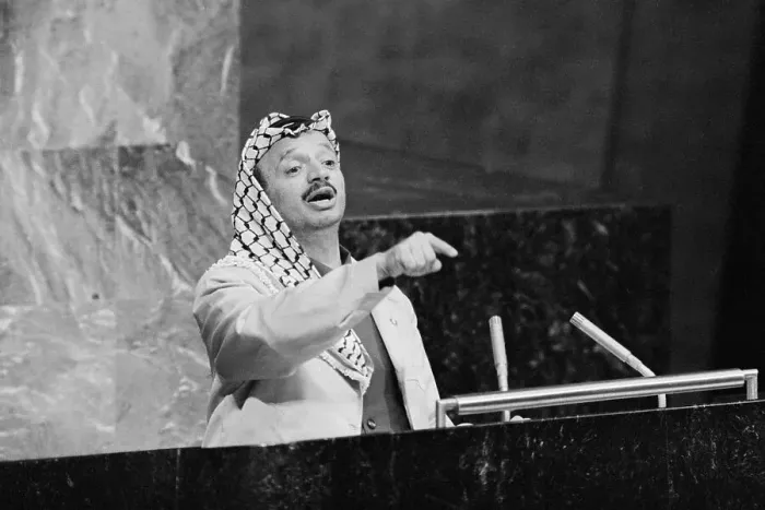 Framed Print : Yasser Arafat Addresses the UN General Assembly Framed Print : Yasser Arafat Addresses the UN General Assembly