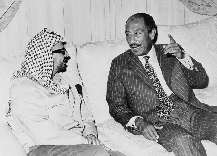 Framed Print : Yasser Arafat with Anwar Sadat Framed Print : Yasser Arafat with Anwar Sadat