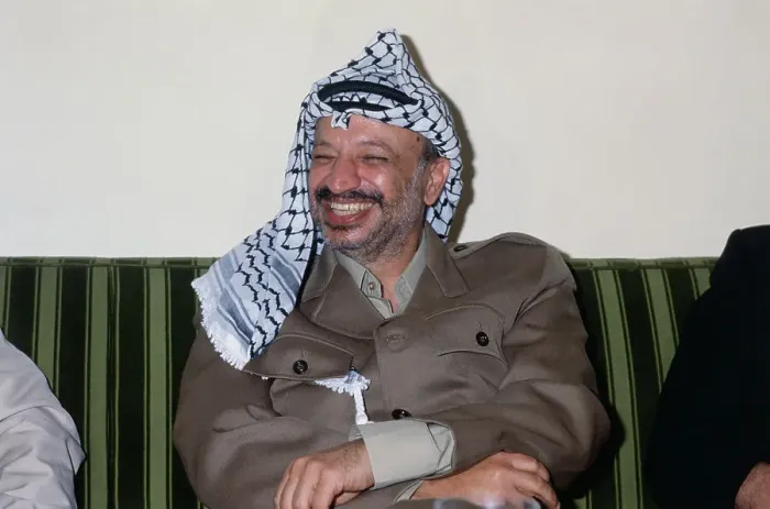 Framed Print : Yasser Arafat During Press Conference Framed Print : Yasser Arafat During Press Conference