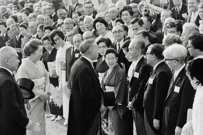 Framed Print : Yasunari Kawabata Greeted by Emperor Hirohito Framed Print : Yasunari Kawabata Greeted by Emperor Hirohito