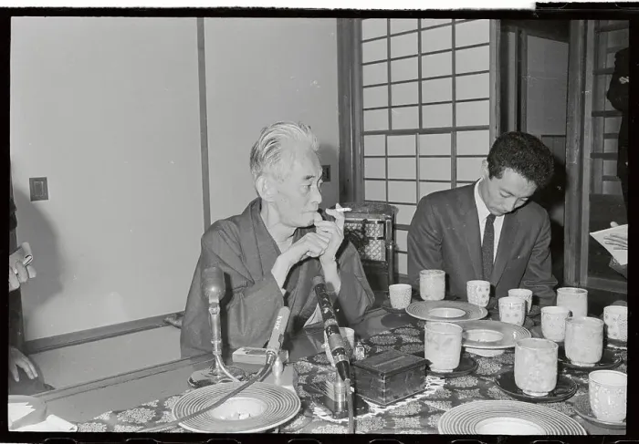 Framed Print : Yasunari Kawabata at Press Conference Framed Print : Yasunari Kawabata at Press Conference