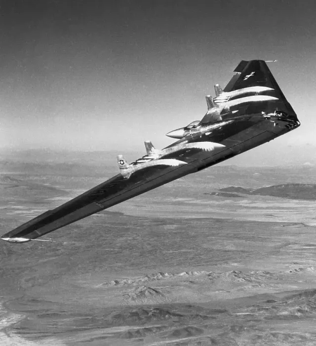 Framed Print : Yb-49 Flying Wing Over California Framed Print : Yb-49 Flying Wing Over California