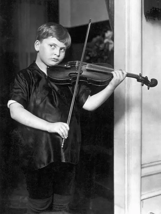 Framed Print : Yehudi Menuhin As Child Playing Violin Framed Print : Yehudi Menuhin As Child Playing Violin