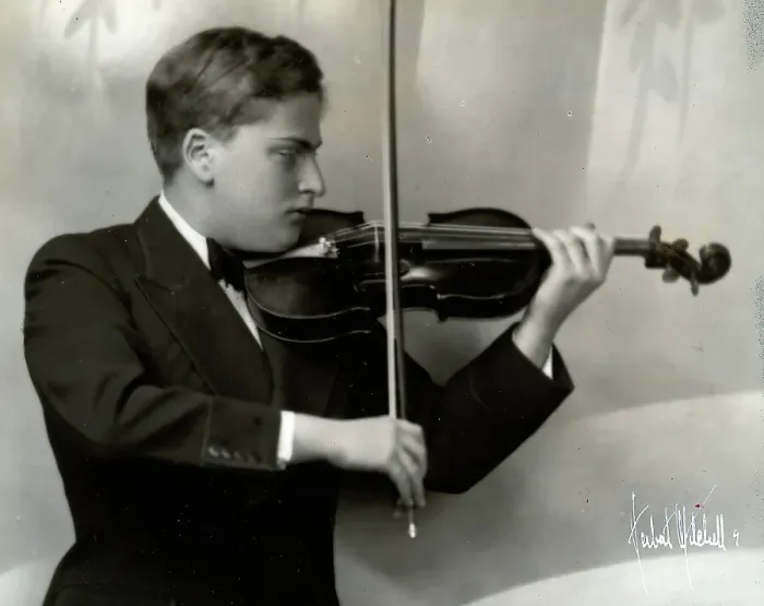 Framed Print : Yehudi Menuhin Playing Violin As Boy Framed Print : Yehudi Menuhin Playing Violin As Boy