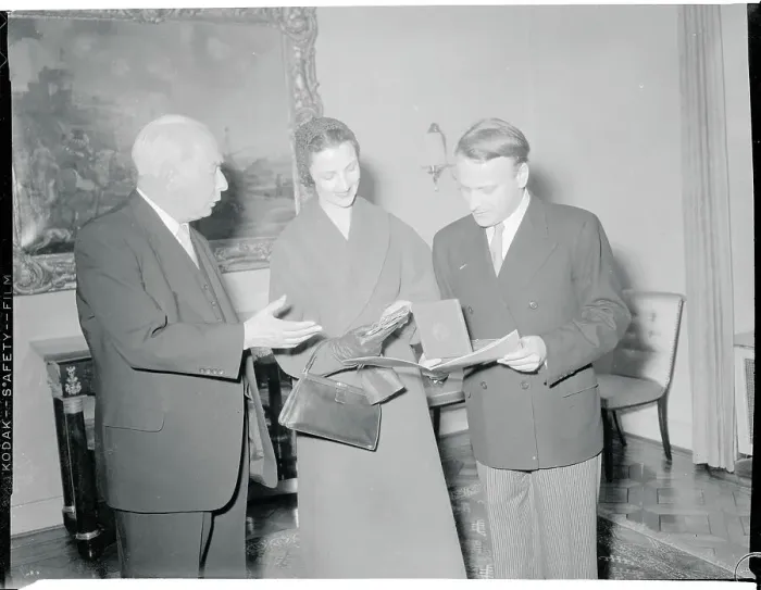 Framed Print : Yehudi Menuhin Receiving German Decoration Framed Print : Yehudi Menuhin Receiving German Decoration