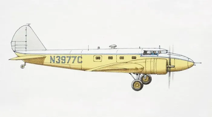 Framed Print : Yellow 1933 Boeing 247 airliner, side view Framed Print : Yellow 1933 Boeing 247 airliner, side view