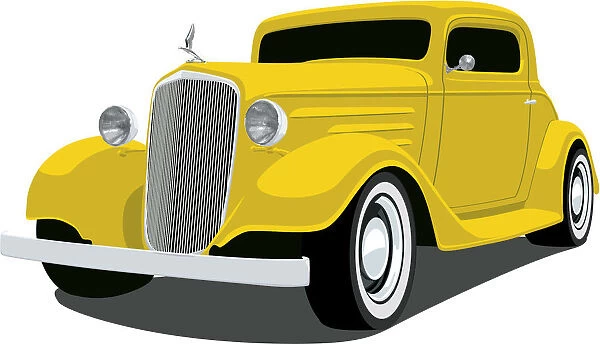 Yellow 1933 Chevrolet Coupe