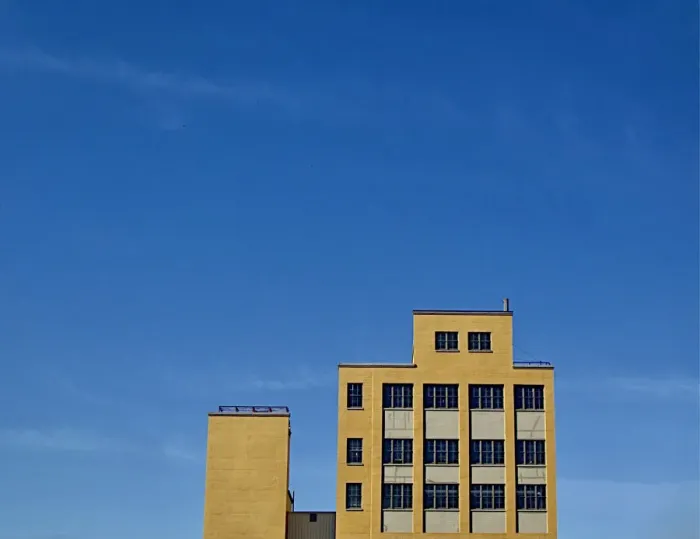 Framed Print : Yellow Building