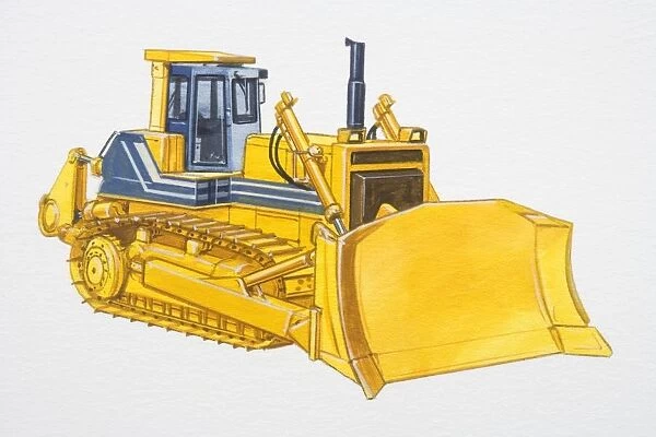 Yellow bulldozer