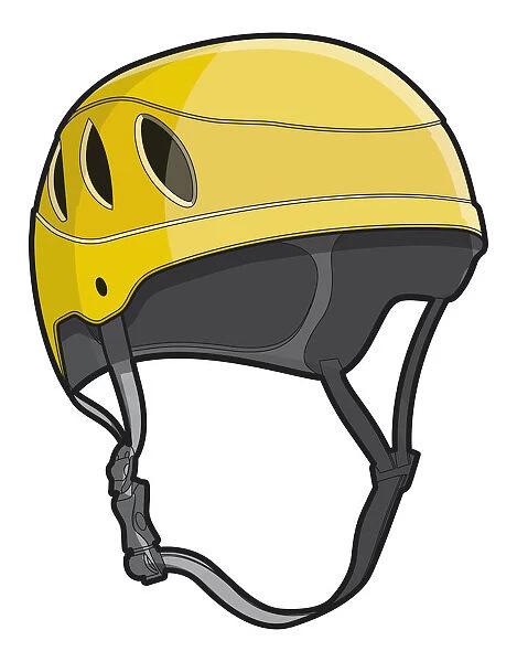 Yellow sports helmet