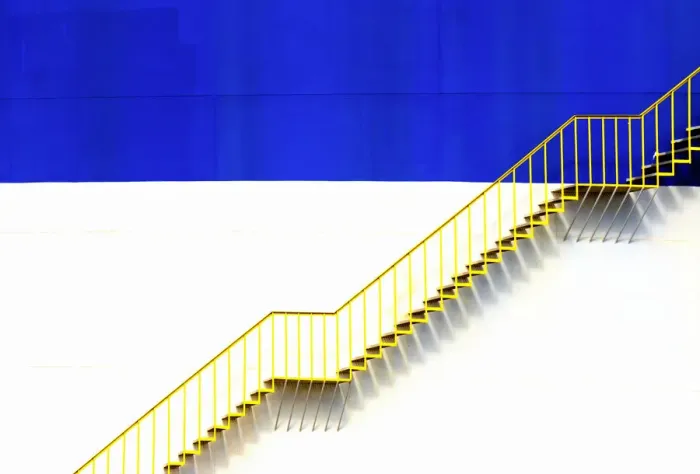 Framed Print : The yellow staircase Framed Print : The yellow staircase