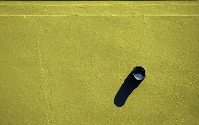 Framed Print : Yellow Wall With Rain Spout Framed Print : Yellow Wall With Rain Spout