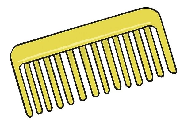 Yellow wide-tooth comb