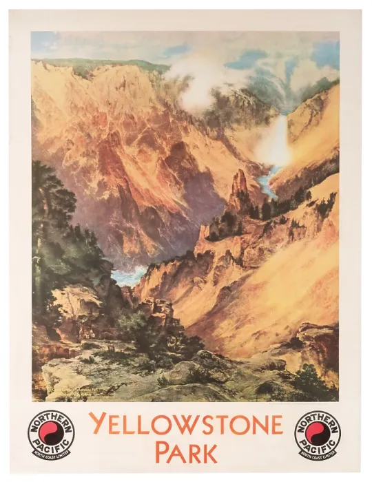 Framed Print : Yellowstone Park Poster Framed Print : Yellowstone Park Poster