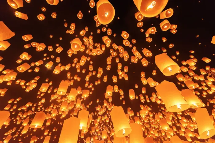 Framed Print : Yi peng Lantern Festival, Chiangmai, Thailand Framed Print : Yi peng Lantern Festival, Chiangmai, Thailand