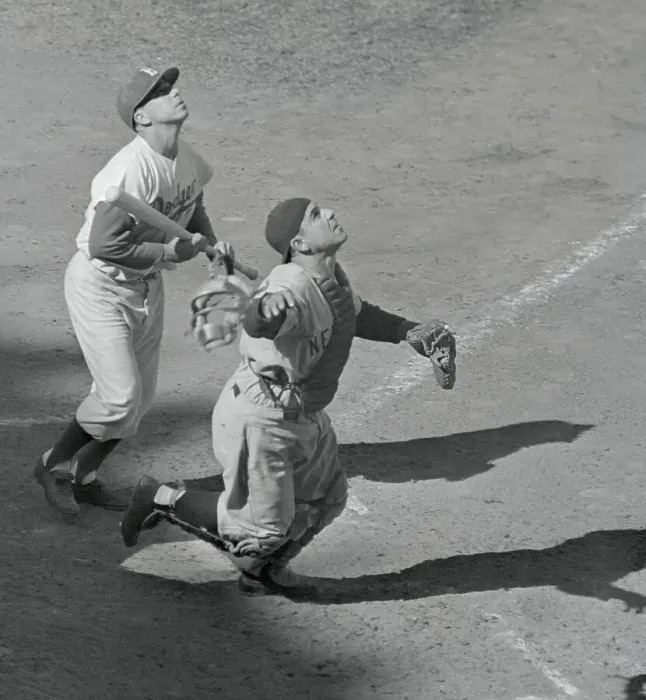 Framed Print : Yogi Berra Catching Fly Ball Framed Print : Yogi Berra Catching Fly Ball