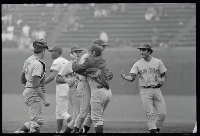 Framed Print : Yogi Berra Hugging Pitcher Framed Print : Yogi Berra Hugging Pitcher