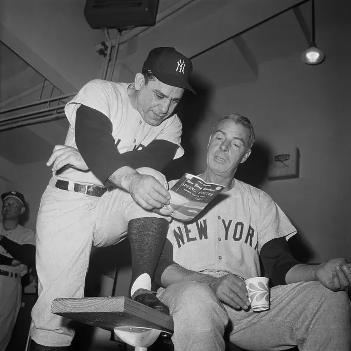 Framed Print : Yogi Berra with Joe DiMaggio