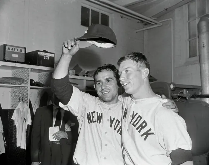 Framed Print : Yogi Berra and Mickey Mantle Framed Print : Yogi Berra and Mickey Mantle