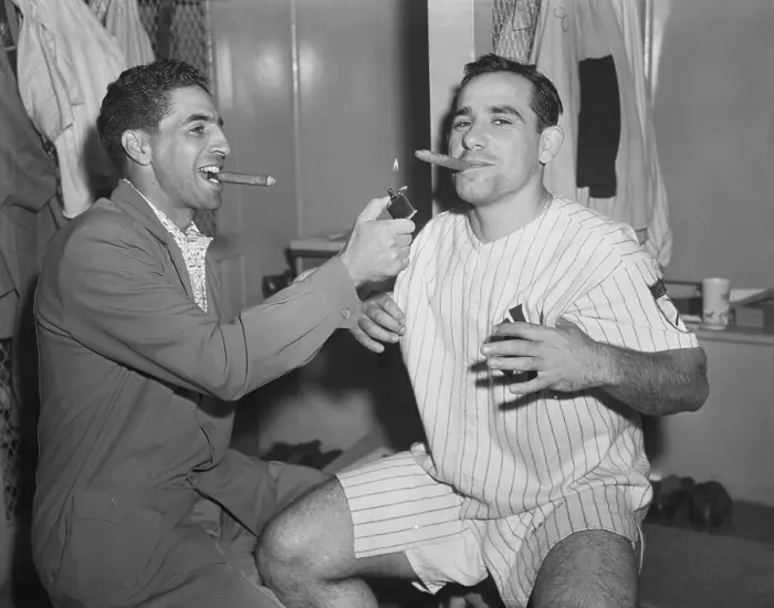 Framed Print : Yogi Berra and Phil Rizzuto Smoking Cigars Framed Print : Yogi Berra and Phil Rizzuto Smoking Cigars