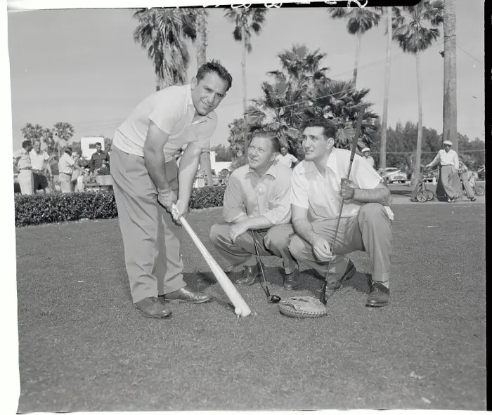 Framed Print : Yogi Berra Playing Golf with Baseball Bat Framed Print : Yogi Berra Playing Golf with Baseball Bat