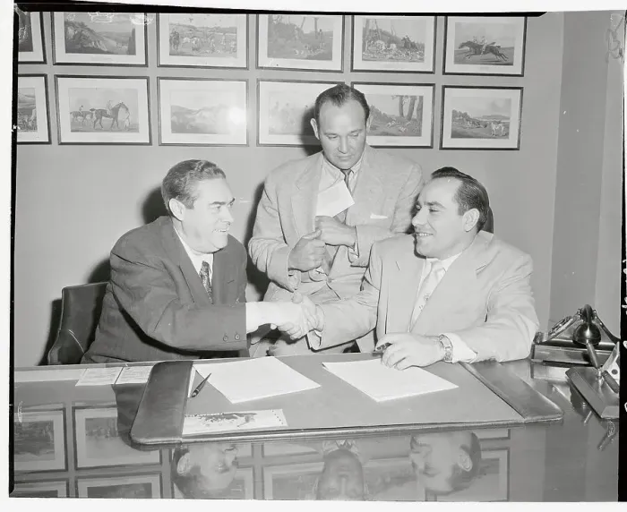 Framed Print : Yogi Berra After Signing Contract Framed Print : Yogi Berra After Signing Contract