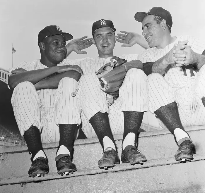 Framed Print : Yogi Berra Sitting Players Framed Print : Yogi Berra Sitting Players