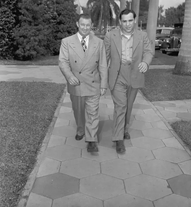 Framed Print : Yogi Berra Walking with Chuck Dressen Framed Print : Yogi Berra Walking with Chuck Dressen