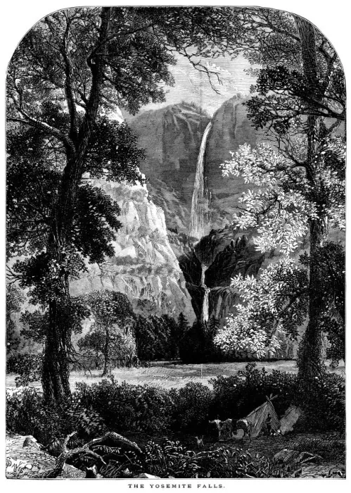 Framed Print : The Yosemite Falls in California Framed Print : The Yosemite Falls in California