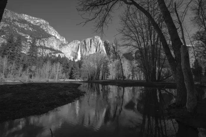 Framed Print : Yosemite Falls in mono Framed Print : Yosemite Falls in mono
